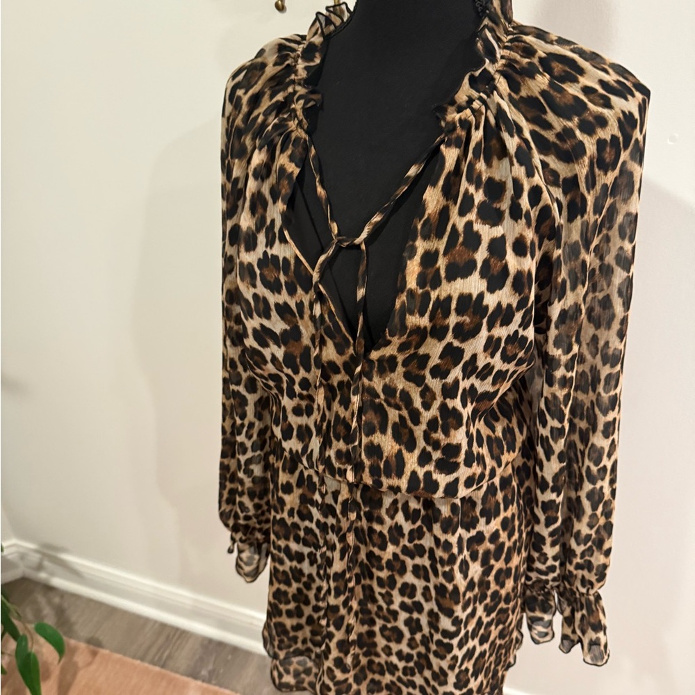 💯 Authentic Zimmermann Animal Print Ruffled Dress